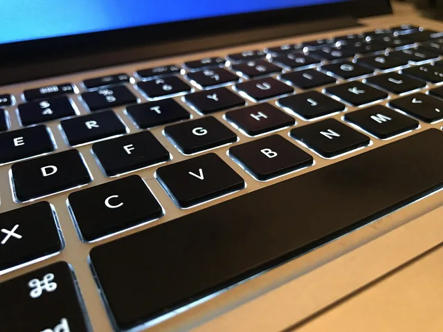 keyboard, computer, apple, digital, computer keyboard, mac, laptop, technology, design, device, communication, web, workplace, orange, backlit, glow, letters, type. England teams building technical SEO foundations without big agency spend